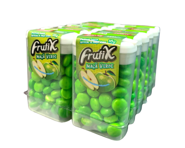 CONFEITO FRUTIX FRASCO MACA VERDE C/12UN