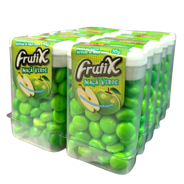 CONFEITO FRUTIX FRASCO MACA VERDE C/12UN