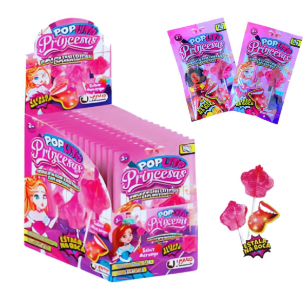 POP LITO PRINCESAS PIRULITO C/ CRISTAIS EXPLOSIVOS C/15