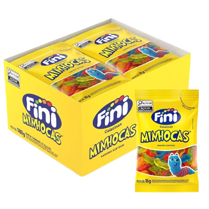 BALA GELATINA FINI MINHOCAS C/12 15G