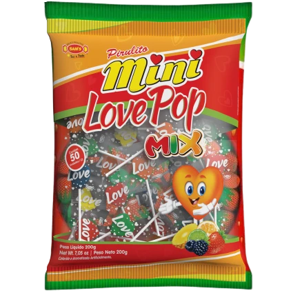 PIRULITO MINI LOVE POP MIX SAMS C/50UN