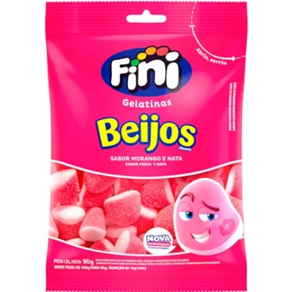 BEIJOS DE MORANGO FINI 90G