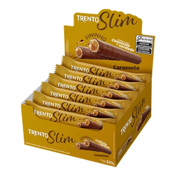 WAFER TRENTO SLIM CARAMELO C/16UN 20G