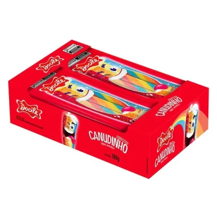 BALA REGALIZ CANUDINHO MORANGO CÍTRICO C/12