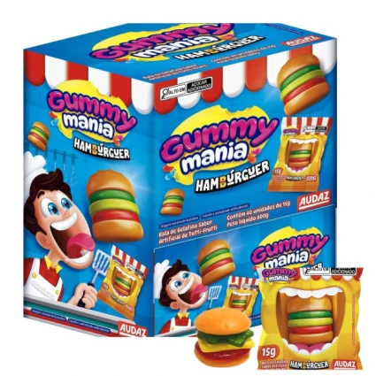 GUMMY MANIA HAMBÚRGUER C/40UN