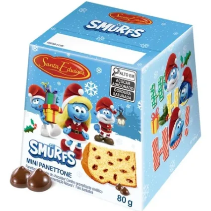 MINI PANETONE SMURFS 80G